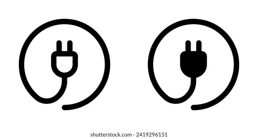 Editable electrical plug vector icon. Property, real estate, construction, mortgage, interiors. Part of a big icon set family. Perfect for web and app interfaces, presentations, infographics, etc