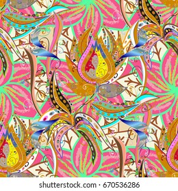 Editable. Elegant seamless pattern with flowers in watercolor style, design elements. Floral pattern for wedding invitations, greeting cards, scrapbooking, print, gift wrap, manufacturing.