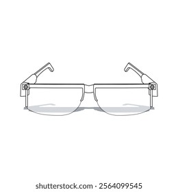 Editable Elegant Smart Glasses vector. Great asset for design, demonstration, and advertisement.