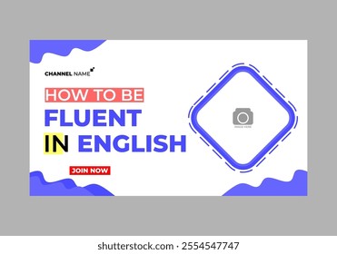 editable elegant thumbnail template, vector
