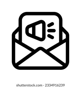Bearbeitbare E-Mail-Marketing-Vektorsymbol. SEO, Marketing, Business. Teil einer großen Icon-Set-Familie. Perfekt für Web- und App-Schnittstellen, Präsentationen, Infografiken usw.