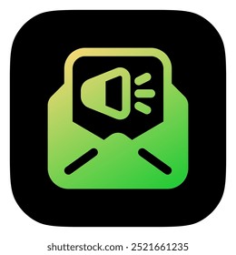 Bearbeitbares E-Mail-Marketing-Vektorsymbol. SEO, Marketing, Business. Teil einer großen Ikone-Set-Familie. Perfekt für Web- und App-Schnittstellen, Präsentationen, Infografiken usw.