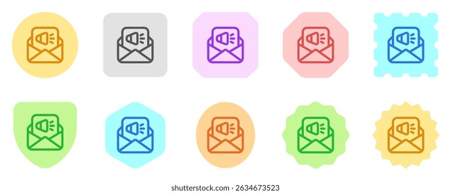 Icono de Vector de marketing por correo electrónico editable. SEO, marketing, negocios. Parte de una gran familia de iconos. Perfecto para interfaces de Web y App, presentaciones, infografías, etc