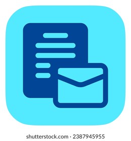 Icono de vector de correo electrónico modificable. Aprendizaje en línea, curso, tutorial. Parte de una familia de iconos grandes. Perfecto para interfaces web y de aplicaciones, presentaciones, infografías, etc