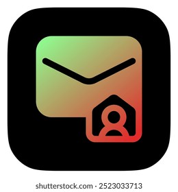 Correo electrónico editable, trabajo, hogar, icono de Vector de correo. Trabajo remoto, trabajo, profesión, freelance. Parte de una gran familia de iconos. Perfecto para interfaces de Web y App, presentaciones, infografías, etc