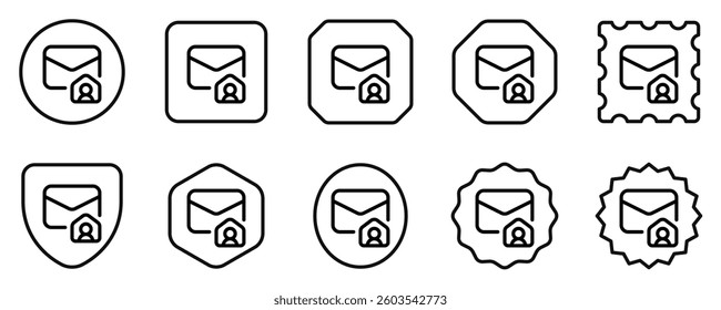 Editable email, work, home, mailing vector icon. Remote work, job, profession, freelance. Part of a big icon set family. Perfect for web and app interfaces, presentations, infographics, etc