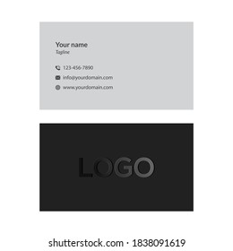 Editable Embossed Business Card Design