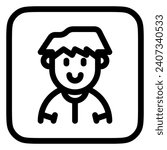 Editable employee avatar vector icon. User, profile, identity, persona. Part of a big icon set family. Perfect for web and app interfaces, presentations, infographics, etc