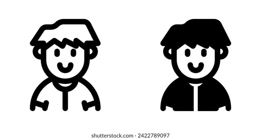Icono de vector de avatar de empleado editable. Usuario, perfil, identidad, persona. Parte de una familia de iconos grandes. Perfecto para interfaces web y de aplicaciones, presentaciones, infografías, etc