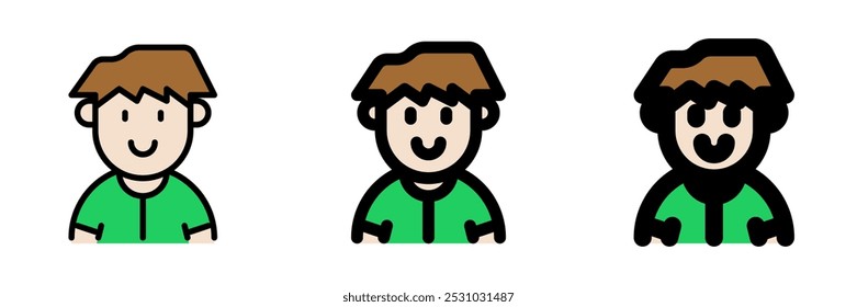 Editable employee avatar vector icon. User, profile, identity, persona. Part of a big icon set family. Perfect for web and app interfaces, presentations, infographics, etc