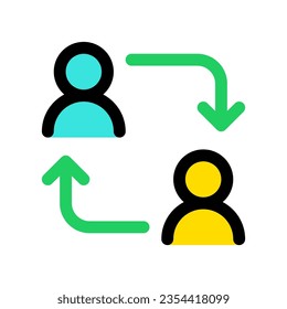 Editable employee turnover, account switch vector icon. Part of a big icon set family. Perfect for web and app interfaces, presentations, infographics, etc