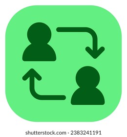 Editable employee turnover, account switch vector icon. Part of a big icon set family. Perfect for web and app interfaces, presentations, infographics, etc