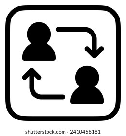 Editable employee turnover, account switch vector icon. Part of a big icon set family. Perfect for web and app interfaces, presentations, infographics, etc