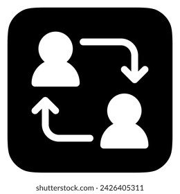 Editable employee turnover, account switch vector icon. Part of a big icon set family. Perfect for web and app interfaces, presentations, infographics, etc