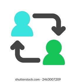 Editable employee turnover, account switch vector icon. Part of a big icon set family. Perfect for web and app interfaces, presentations, infographics, etc