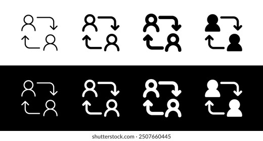 Editable employee turnover, account switch vector icon. Part of a big icon set family. Perfect for web and app interfaces, presentations, infographics, etc