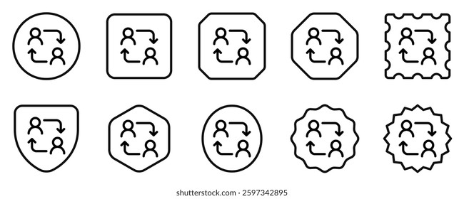 Editable employee turnover, account switch vector icon. Part of a big icon set family. Perfect for web and app interfaces, presentations, infographics, etc