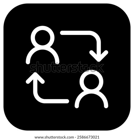 Editable employee turnover, account switch vector icon. Part of a big icon set family. Perfect for web and app interfaces, presentations, infographics, etc