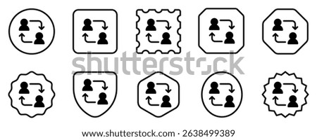 Editable employee turnover, account switch vector icon. Part of a big icon set family. Perfect for web and app interfaces, presentations, infographics, etc