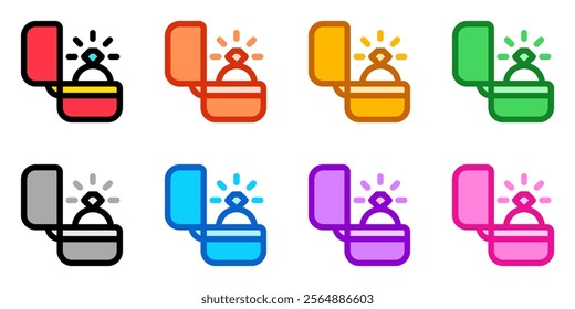 Editable engagement ring vector icon. Wedding, valentine, love, celebration. Part of a big icon set family. Perfect for web and app interfaces, presentations, infographics, etc