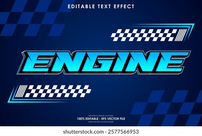 Editable Engine Racing Text Effect with a Racing-Themed Background