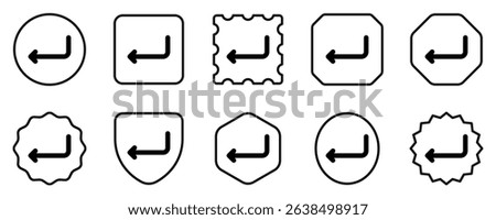 Editable enter, new line, arrow vector icon. Part of a big icon set family. Perfect for web and app interfaces, presentations, infographics, etc