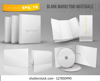 Editable EPS 10 Vector Blank Office Marketing Materials