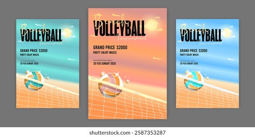 Editable EPS Volleyball Tournament Flyer Template for Sports Event Promotion Print Ready Design for Athletic Clubs Team Match Announcements and Game Night Marketing Shutterstock Template.