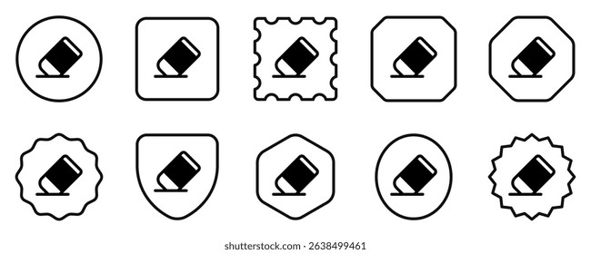 Editable eraser vector icon. Part of a big icon set family. Perfect for web and app interfaces, presentations, infographics, etc