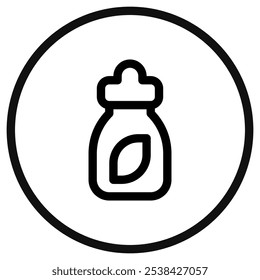 Icono de Vector de aceite esencial editable. Cosméticos, maquillaje, cuidado de la piel, belleza. Parte de una gran familia de iconos. Perfecto para interfaces de Web y App, presentaciones, infografías, etc