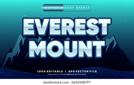 editable everest vector text effect with modern style design
