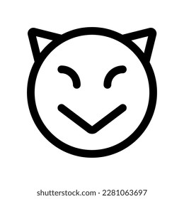 Editable evil devil face vector icon. Part of a big icon set family. Perfect for web and app interfaces, presentations, infographics, etc