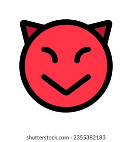 Editable evil devil face vector icon. Part of a big icon set family. Perfect for web and app interfaces, presentations, infographics, etc