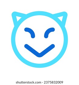 Editable evil devil face vector icon. Part of a big icon set family. Perfect for web and app interfaces, presentations, infographics, etc