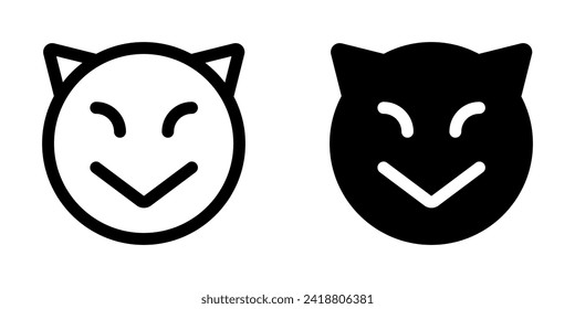 Editable evil devil face vector icon. Part of a big icon set family. Perfect for web and app interfaces, presentations, infographics, etc