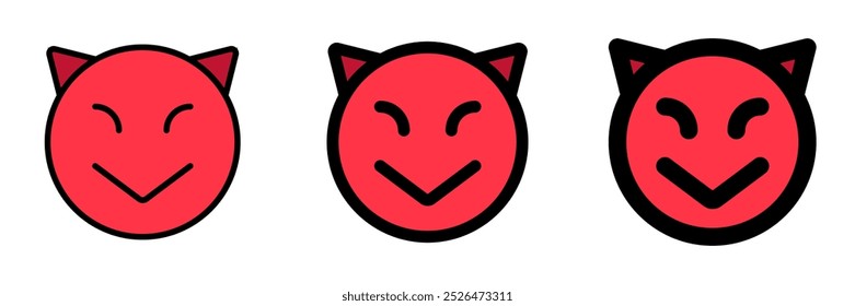Editable evil devil face vector icon. Part of a big icon set family. Perfect for web and app interfaces, presentations, infographics, etc