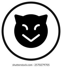 Editable evil devil face vector icon. Part of a big icon set family. Perfect for web and app interfaces, presentations, infographics, etc