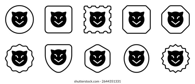 Editable evil devil face vector icon. Part of a big icon set family. Perfect for web and app interfaces, presentations, infographics, etc