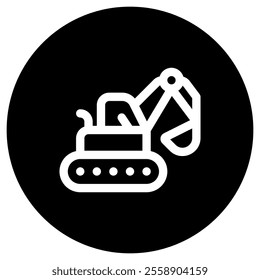 Editable excavator, tractor, machine, digger, loader vector icon. Construction, tools, industry. Part of a big icon set family. Perfect for web and app interfaces, presentations, infographics, etc