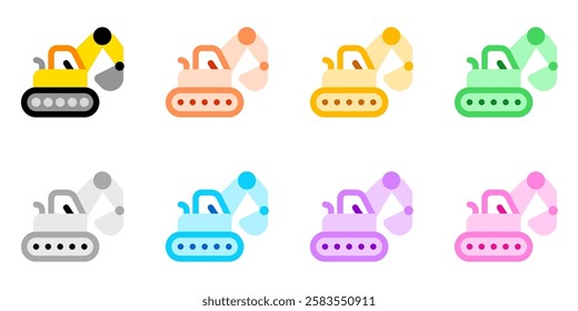 Editable excavator, tractor, machine, digger, loader vector icon. Construction, tools, industry. Part of a big icon set family. Perfect for web and app interfaces, presentations, infographics, etc