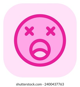 Editable exhausted, tired, expression emoticon vector icon. Part of a big icon set family. Part of a big icon set family. Perfect for web and app interfaces, presentations, infographics, etc