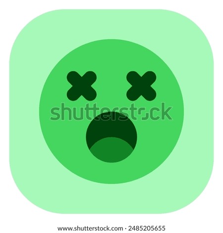 Editable exhausted, tired, expression emoticon vector icon. Part of a big icon set family. Part of a big icon set family. Perfect for web and app interfaces, presentations, infographics, etc