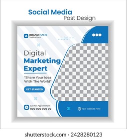 An Editable Expert digital marketing agency currently creates banner ads and social media post designs. Online banner advertisements for businesses, vector-format Stories flyer posters.