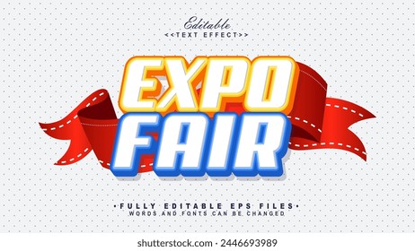 editable expo fair text effect.typhography logo