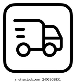 Icono de vector de entrega rápida editable. Parte de una familia de iconos grandes. Perfecto para interfaces web y de aplicaciones, presentaciones, infografías, etc