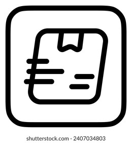 Icono de vector de entrega rápida, rápida e instantánea editable. Envío, entrega, comercio electrónico, logística. Parte de una familia de iconos grandes. Perfecto para interfaces web y de aplicaciones, presentaciones, infografías, etc