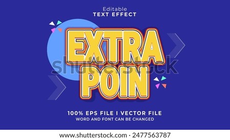 editable extra poin text effect.typhography logo