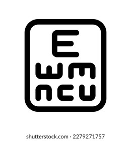 Editable eye chart vector icon. Part of a big icon set family. Perfect for web and app interfaces, presentations, infographics, etc