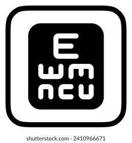 Editable eye chart vector icon. Part of a big icon set family. Perfect for web and app interfaces, presentations, infographics, etc