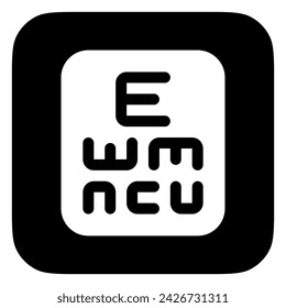 Editable eye chart vector icon. Part of a big icon set family. Perfect for web and app interfaces, presentations, infographics, etc